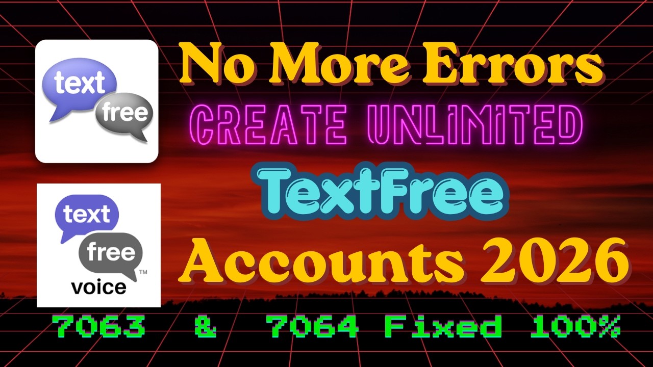Create Unlimited TextFree Account 2026 | TextFree All Error 7062, 7063, 7063 Fixed #textfree