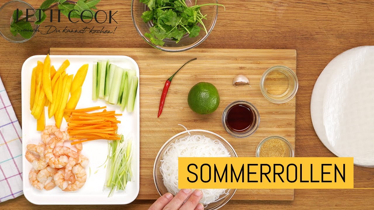 Vietnamesische Sommerrollen / Glücksrollen mit Shrimps