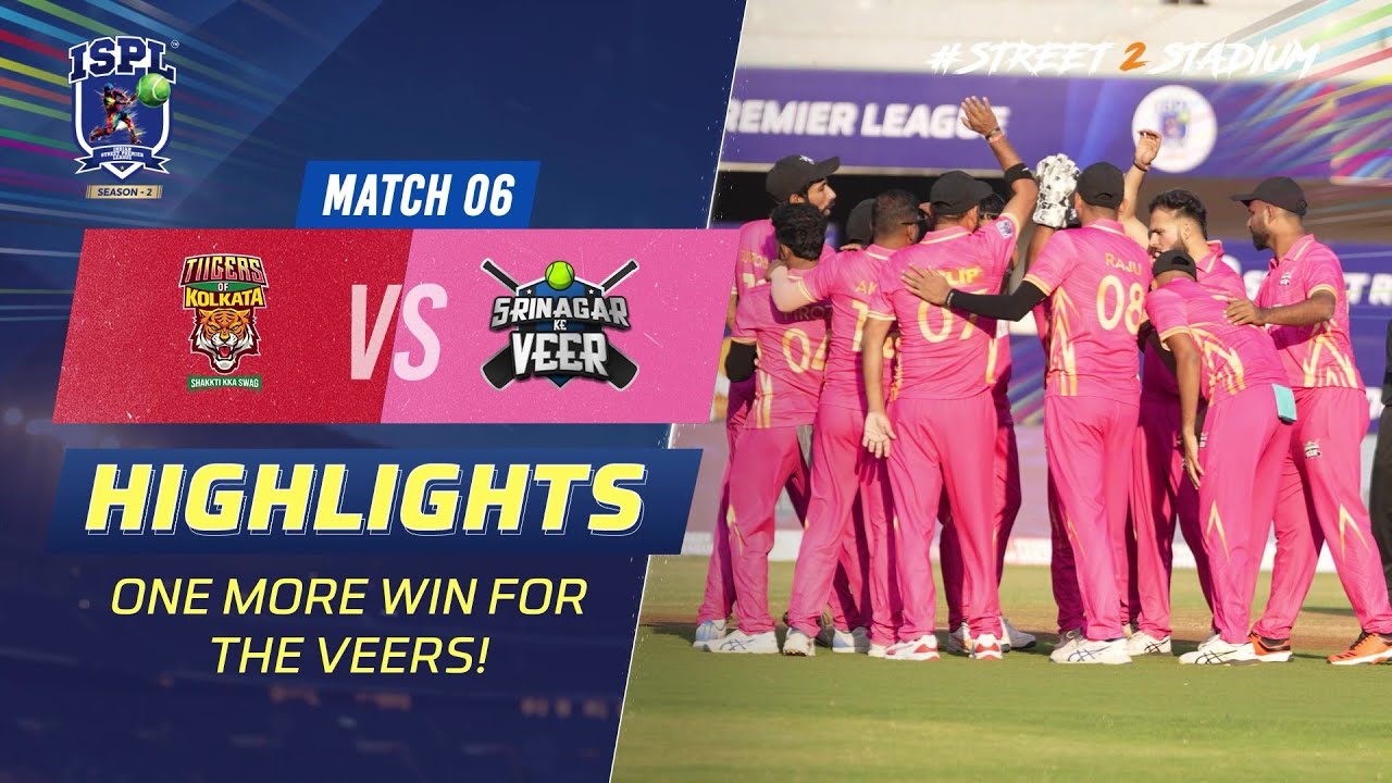 ISPL Season 2: Srinagar ke Veer second win over Tiigers of Kolkata! #Street2Stadium