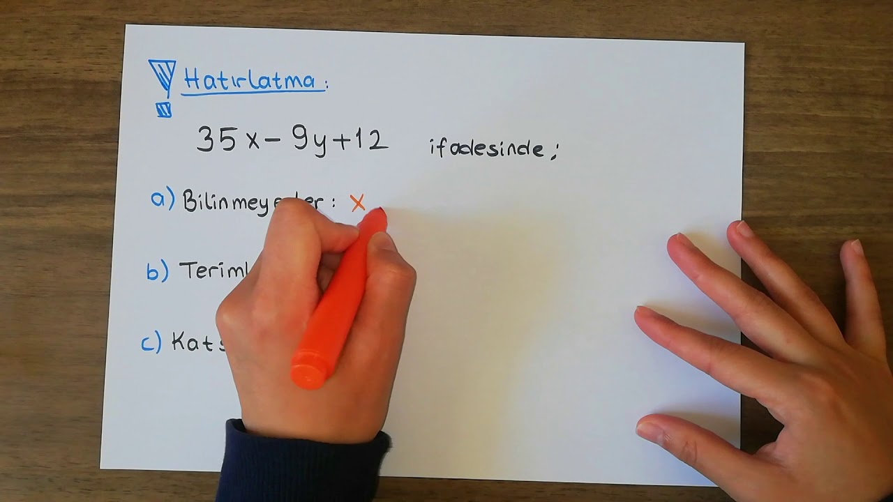 7. Sınıf Matematik | Cebirsel İfadelerde İşlemler Konu Anlatımı | Benzer Terim