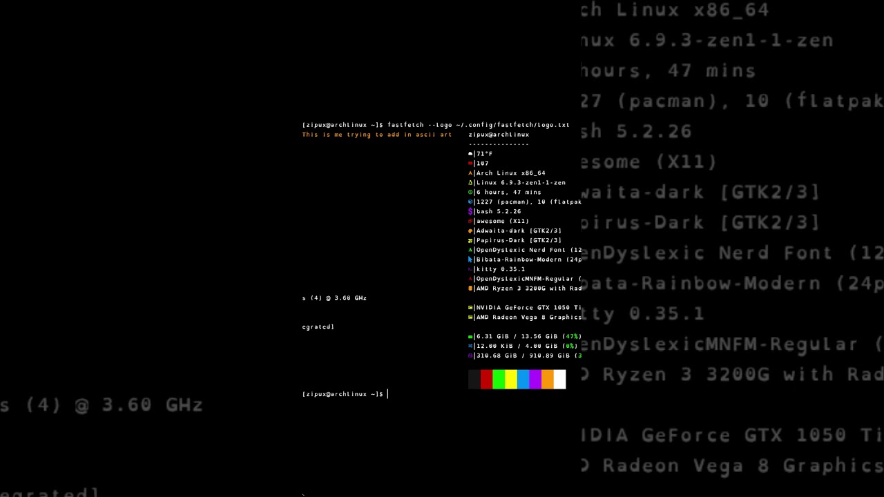 Fastfetch: ASCII Logo