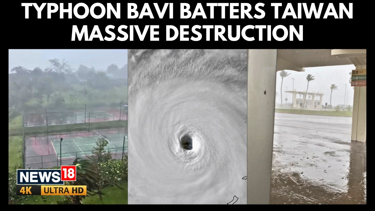 Typhoon Bavi Batters Taiwan & Japan | Massive Waves, Floods & Evacuations | N18G | 4K