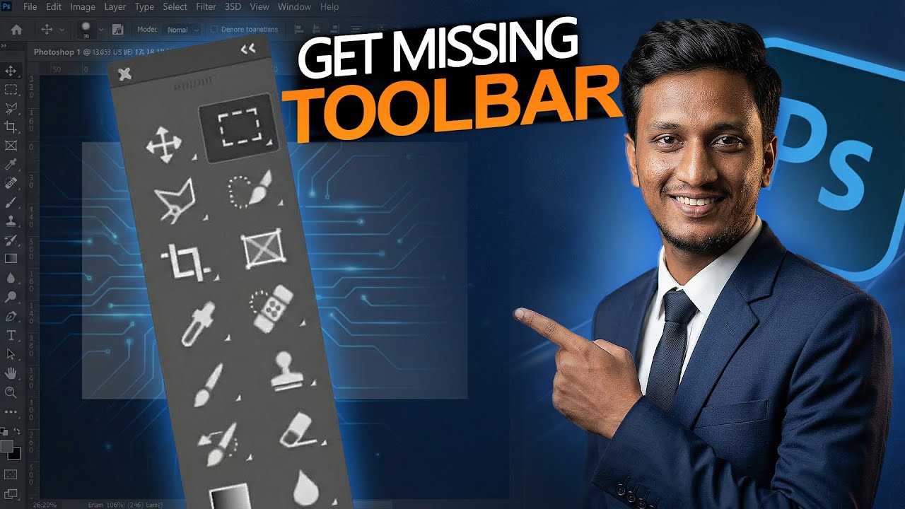 How to Get Missing Toolbar in Photoshop 2026 | Fix Toolbar Not Showing | Beginner Tutorial
