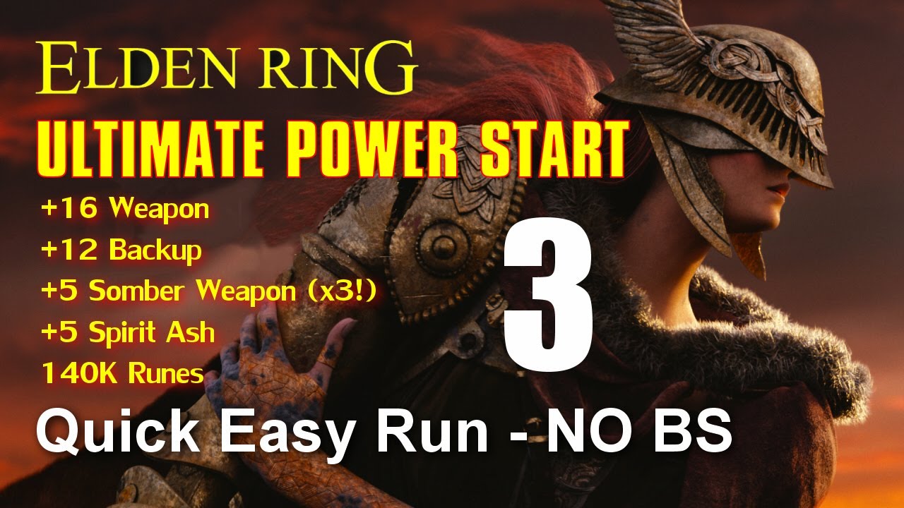 Elden Ring Ultimate POWER START / +16 Weapon, +5 Somber, 140K Runes - Part 3, Siofra River Run