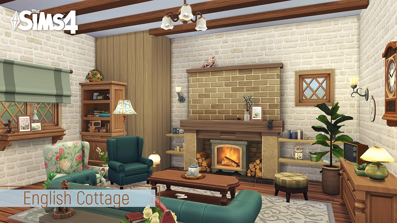 Cozy English Cottage, interior design │The Sims 4 Cottage Living │Stop Motion│No CC