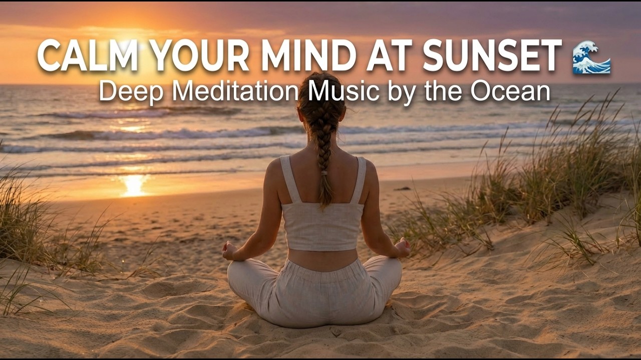 Calm Your Mind at Sunset 🌊 Deep Meditation Music by the Ocean
