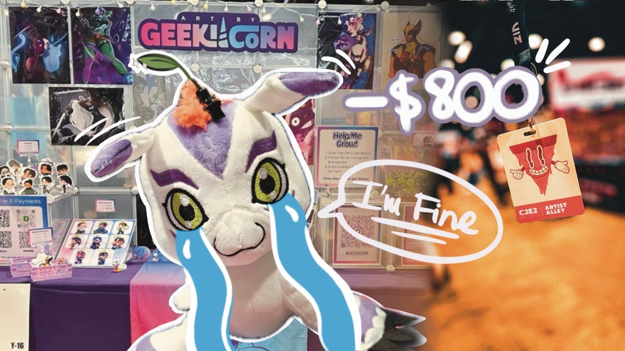 My first Artist Alley experience EVER... and it was a flop :'D || C2E2 2025 Artist Alley Vlog