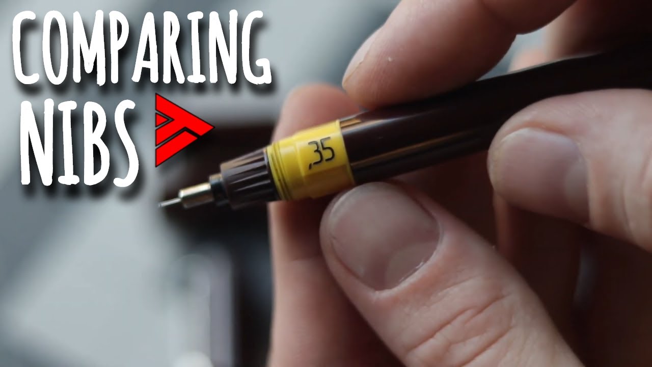 Rotring Isograph: Comparing Nib Sizes