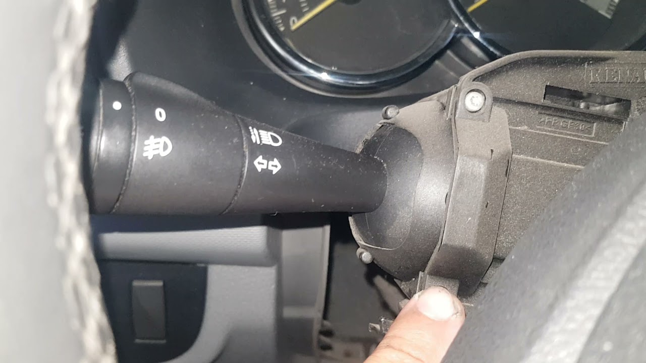 Como trocar a chave de seta do LOGAN 2015 com farol de milha