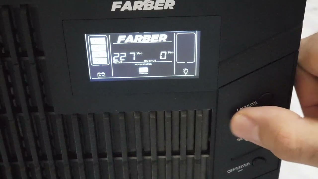 اوضاع واعدادات اليو بي اس الاونلاين من فاربر                  (3KVA ONLINE UPS MODE  (FARBER