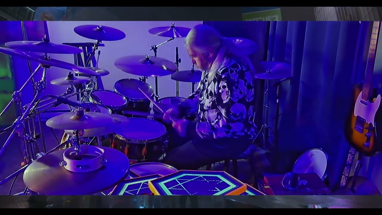 waves on waves - blue lights - drum cover by special k on acid