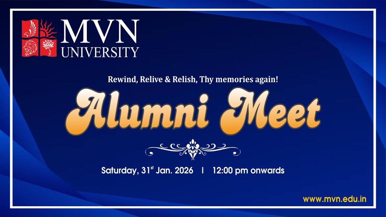 MVN University Alumni Meet 2026 | LIVE | Rewind &bull; Relive &bull; Relish