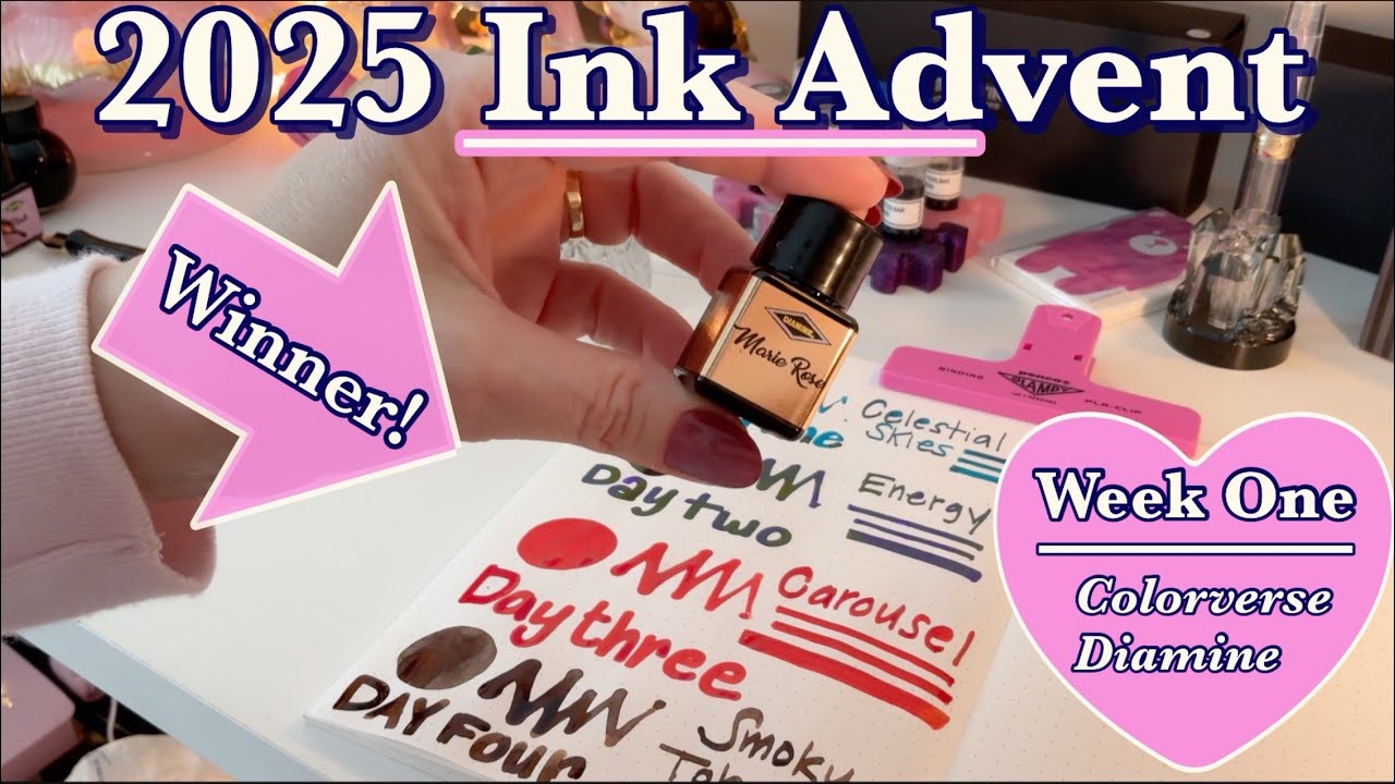 2025 Ink Advent Showdown! | Week 1: Colorverse & Diamine Swatching