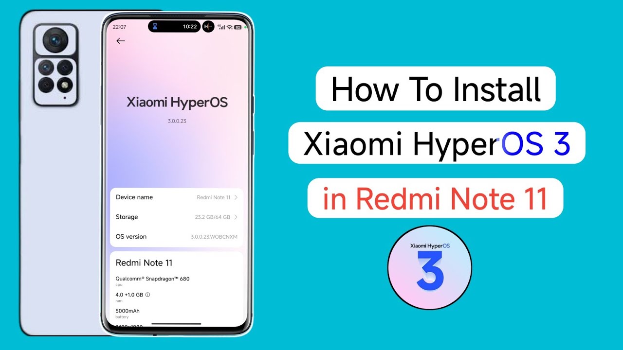 How To Install Xiaomi HyperOS 3 in Redmi Note 11 😍 #xiaomihyperos3 