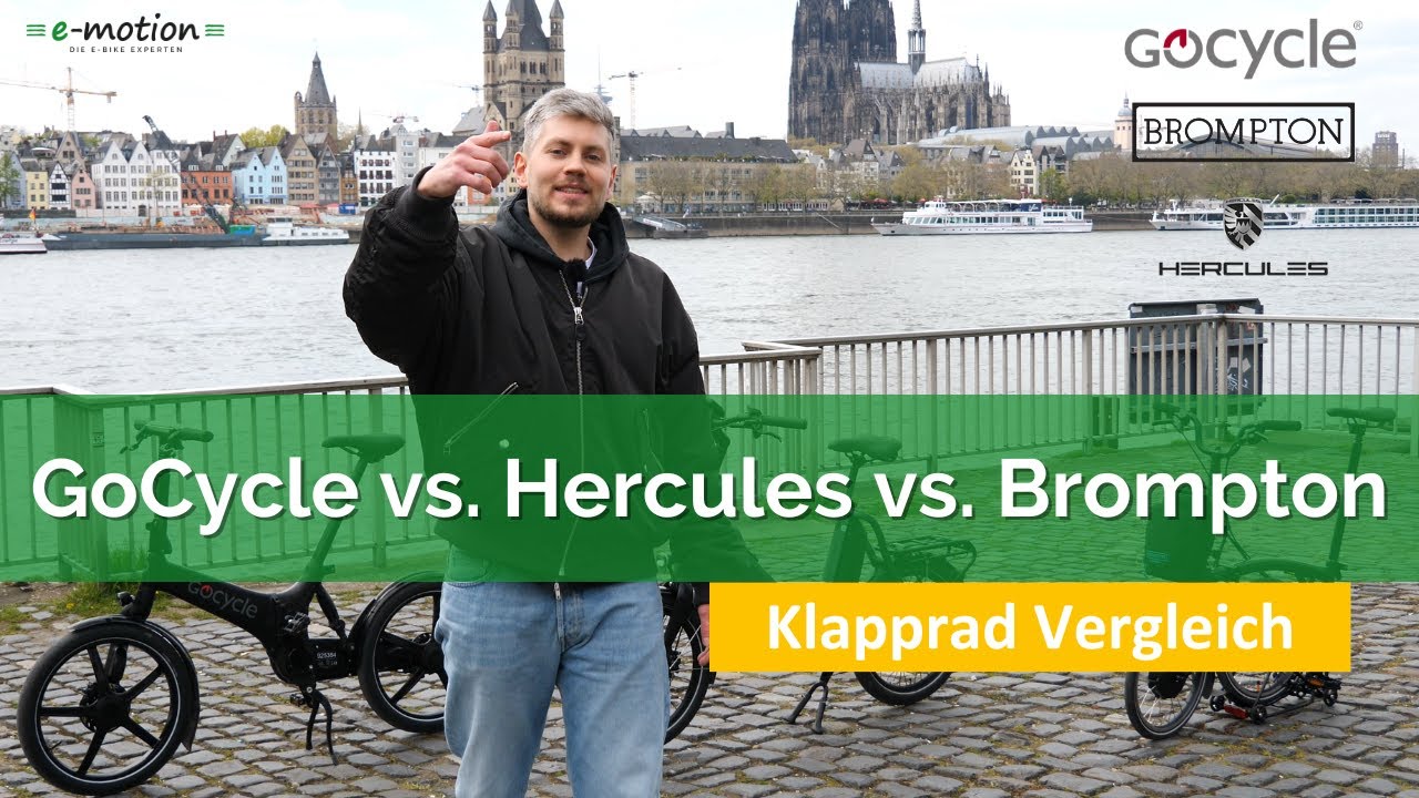 Klapprad e-Bike Test und Vergleich: GoCycle G4i vs. Brompton-P Line vs. Hercules Rob Fold R8 🤼