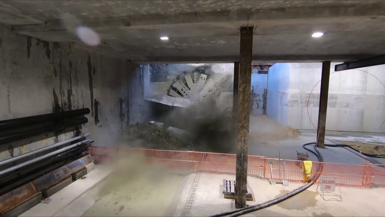 Forrestfield-Airport Link: TBM Grace breaks through at Airport Central Station (May 2018)