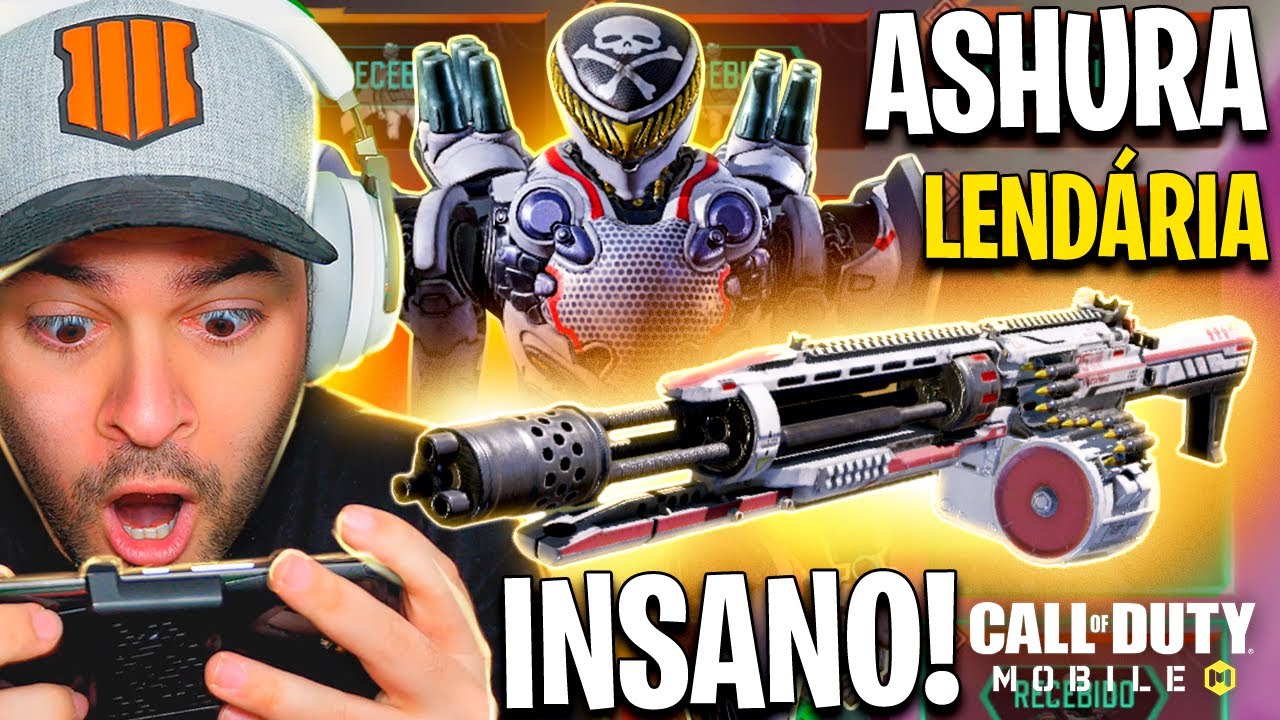 Skin Lendária *ASHURA mais INSANA* do COD Mobile para o Reaper e Arma M4LMG