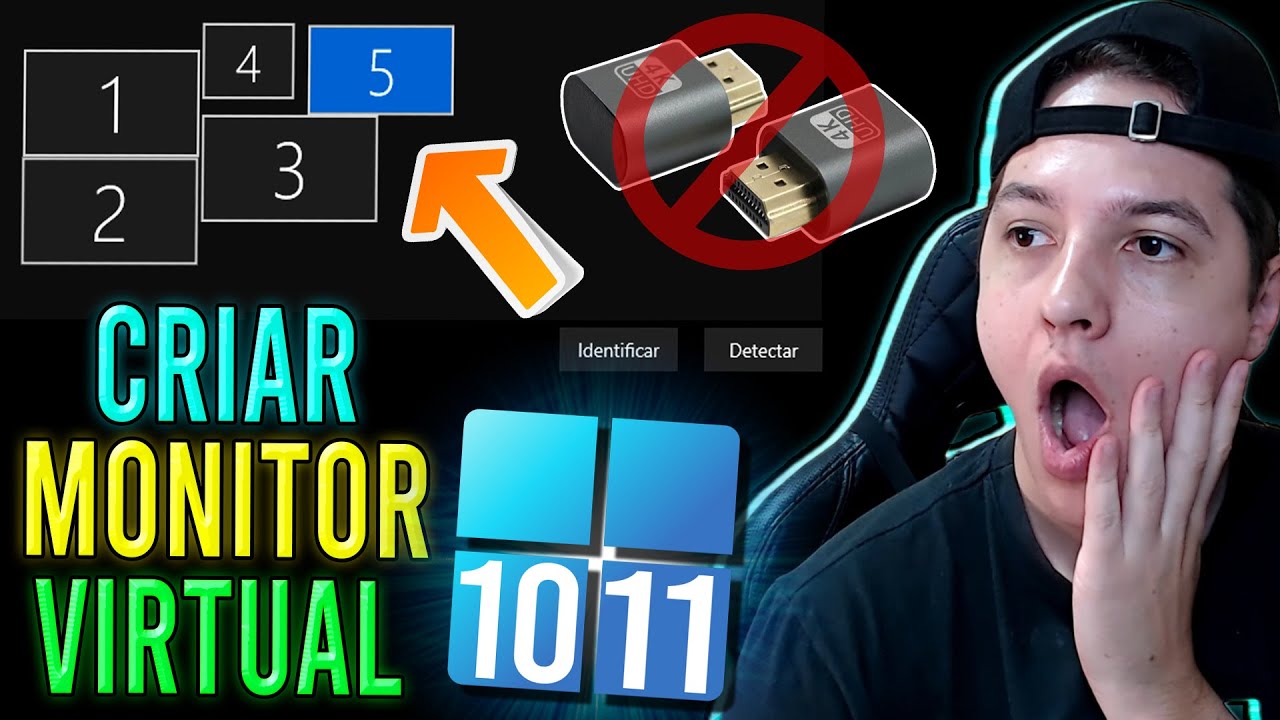 Como criar MONITOR VIRTUAL sem ADAPTADOR no Windows