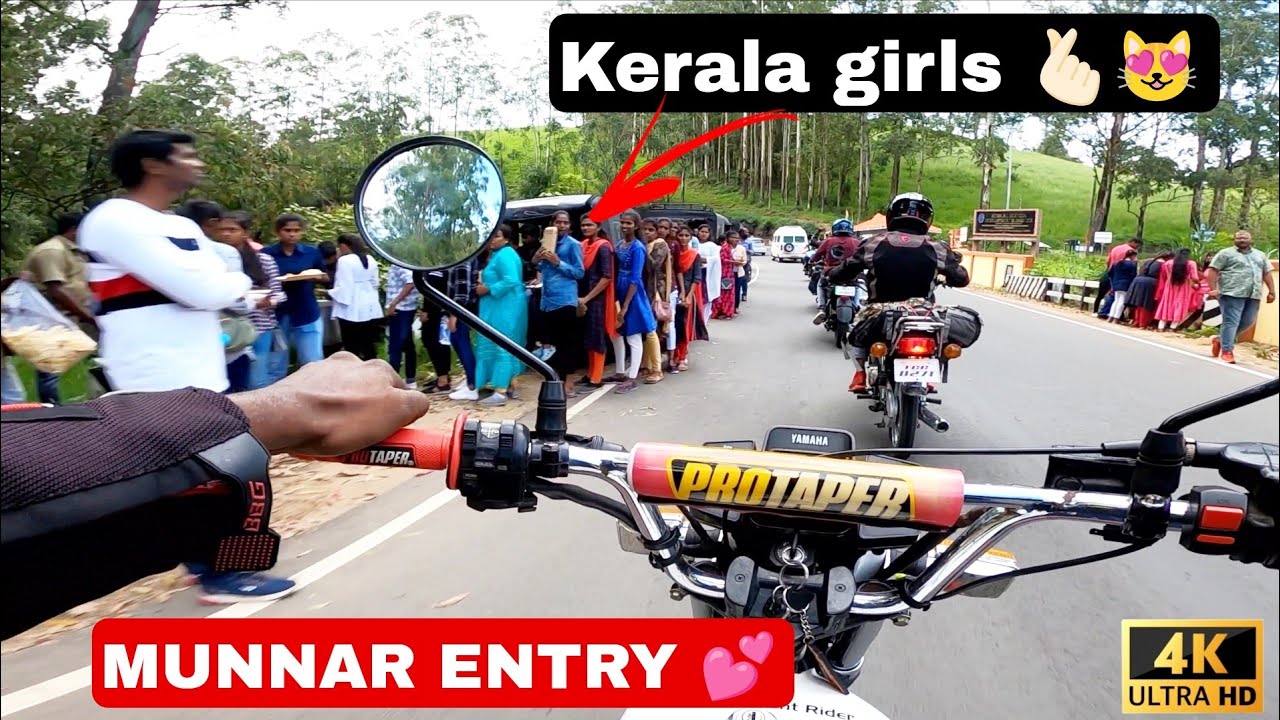 KERALA GIRLS 💕 | MUNNAR ENTRY  | ELEPHANT SPOTTED ❗| RX RIDE | VATTAVADA PART -2 | தமிழில்