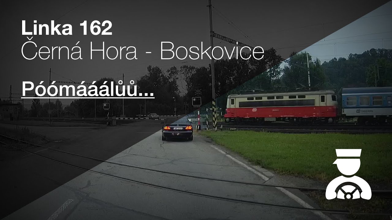 Linka 162: Černá Hora - Boskovice (normální rychlost)