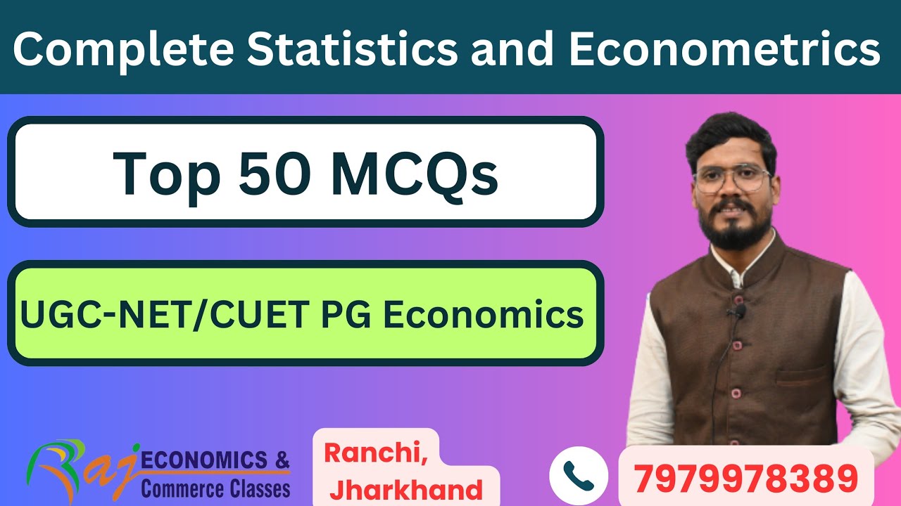 Complete Statistics and Econometrics MCQs | all Competitive Exams | UGC-NET/CUET Economics