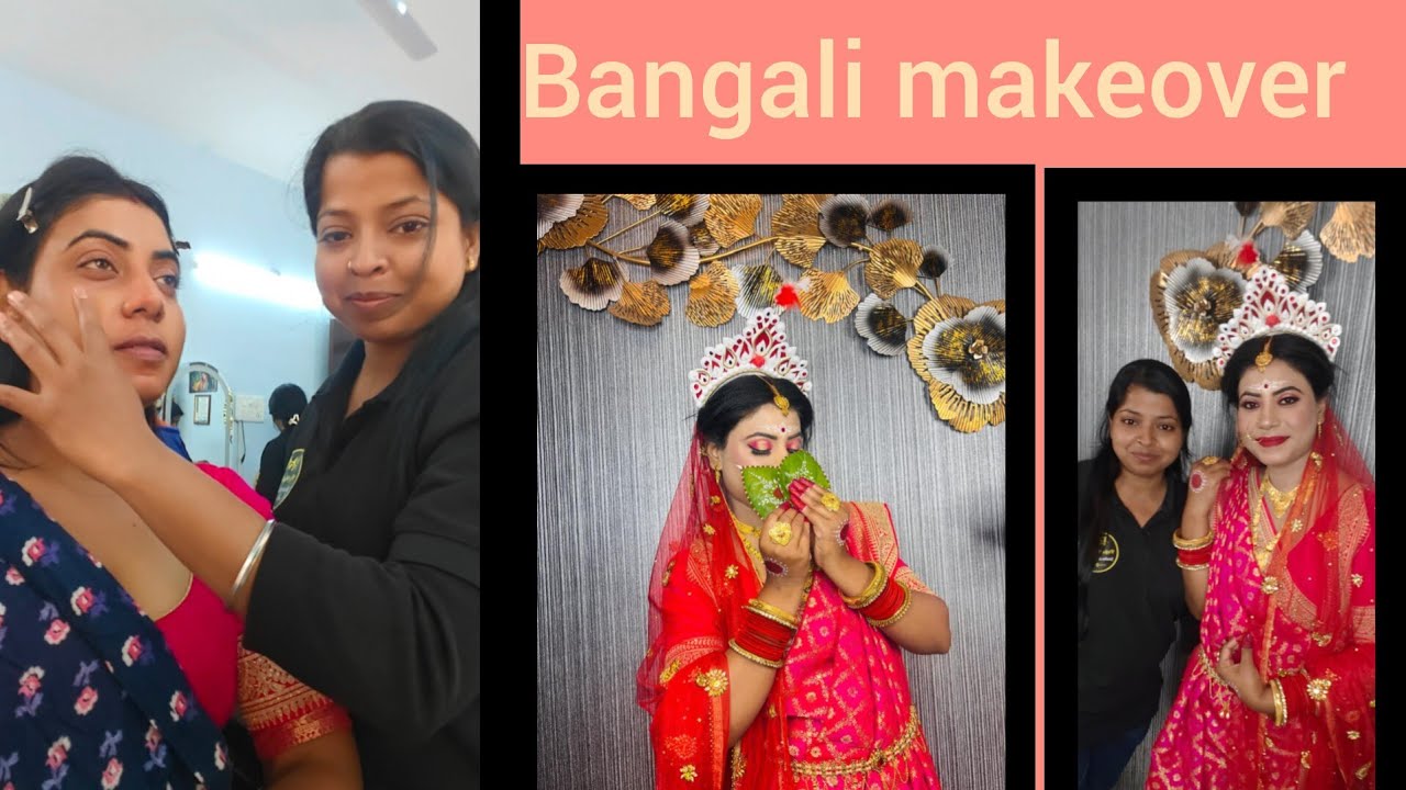 Bangali makeover❤️done by my school friend❤️#viralvideo #makeup #friendship 