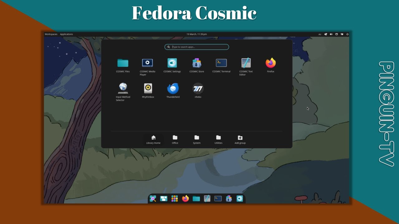 Fedora 43 mit Cosmic Desktop    #linux #fedora #cosmic