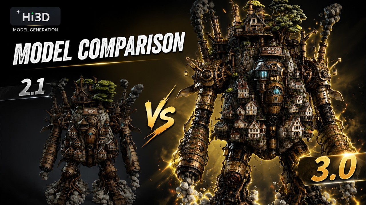 Hi3D's New Version 3.0 3D model comparison (2.1 vs 3.0)