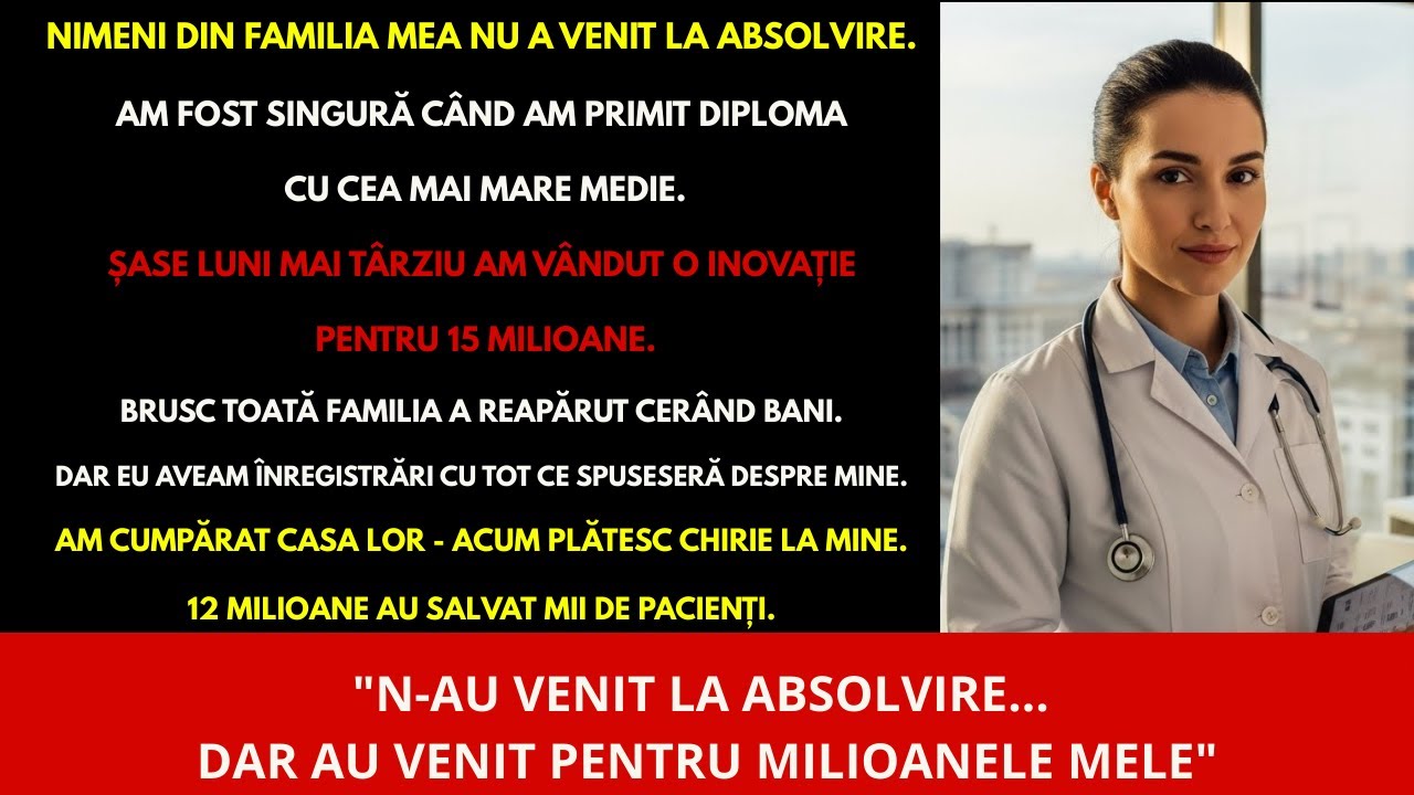Nimeni din familia mea nu a venit la absolvire… au reapărut când au aflat adevărul