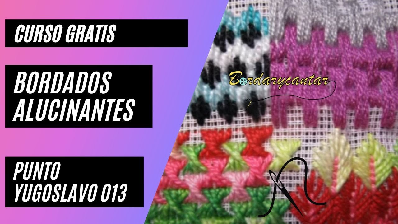 🎨🧵 Muestrario de Puntos para Cañamazo 013 | DIY | Puntos de Fantasía