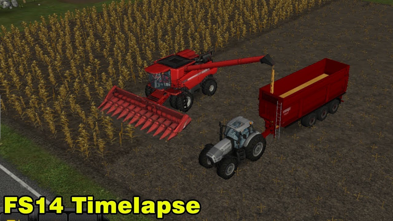 Fs14 Farming Simulator 14 - Corn Harvesting Timelapse #40