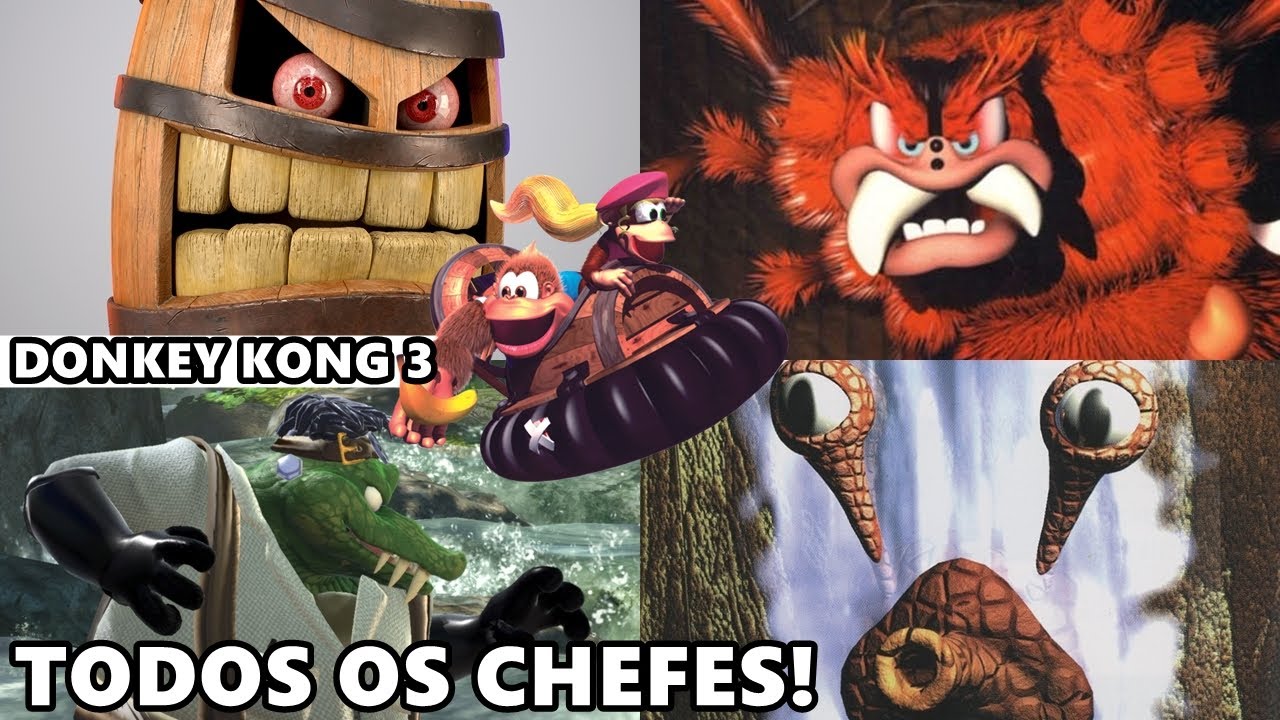 DONKEY KONG COUNTRY 3 - TODOS OS CHEFES! (ALL BOSSES) | LCSousaraujo