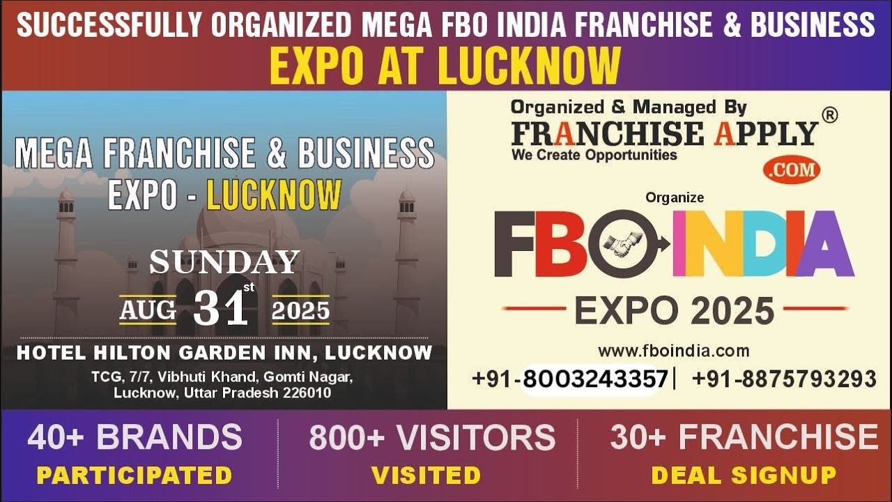 FBO INDIA - 2025 | Franchise & Business Expo | Franchise Events | Business Expo | Franchise Apply