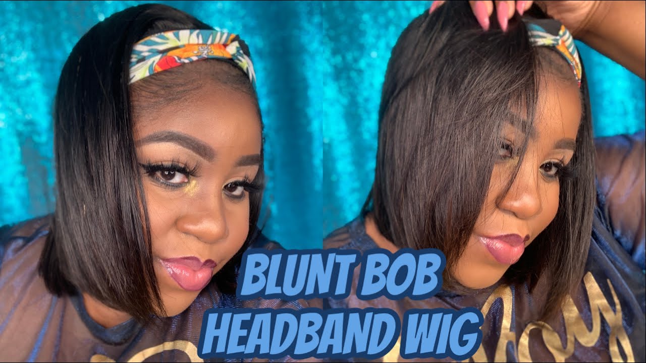 BEST Blunt Cut Bob Headband Wig | Throw on & Go | SUPER THICK | Afsister Wig | MissUniqueBeautii