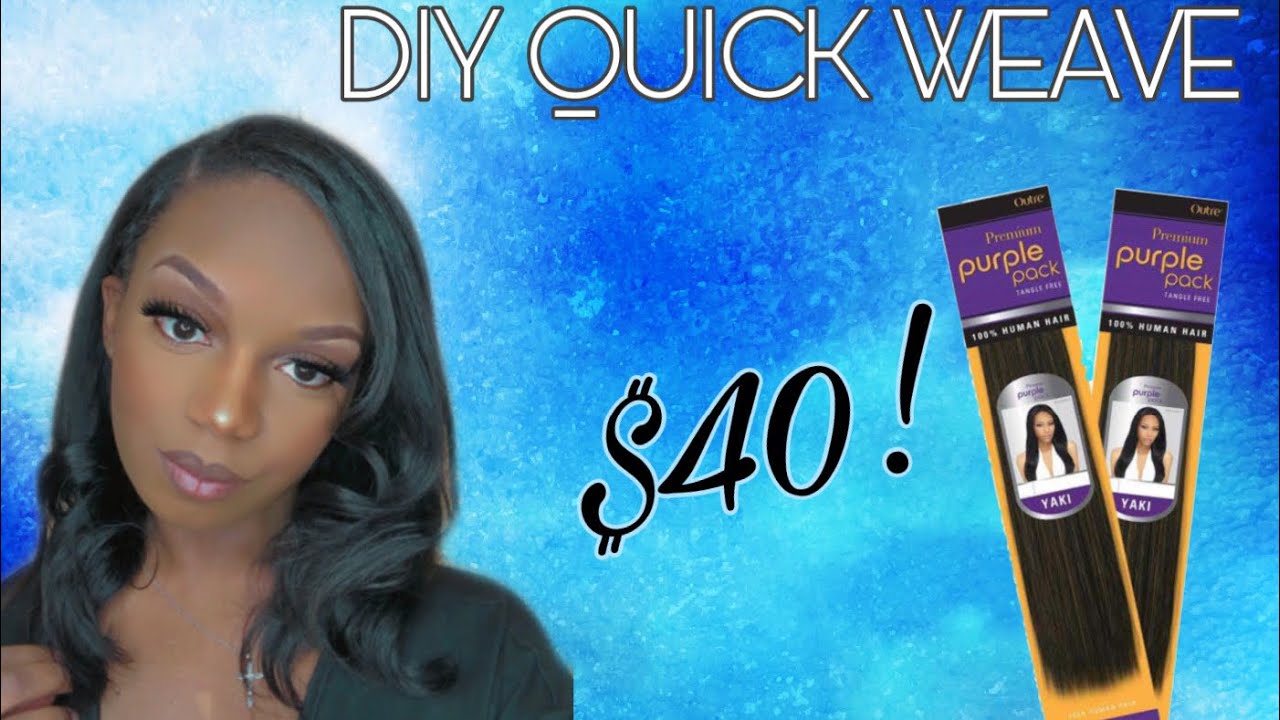 DIY QUICK WEAVE! Purple Pack Hair ($40 hairstyle!)