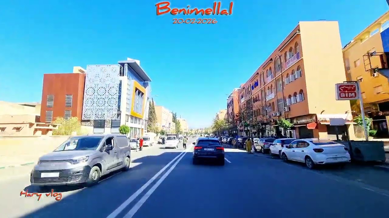 جولة صغيرة في بعض الشوارع ببني ملال مع نغمات الفنان حوسى