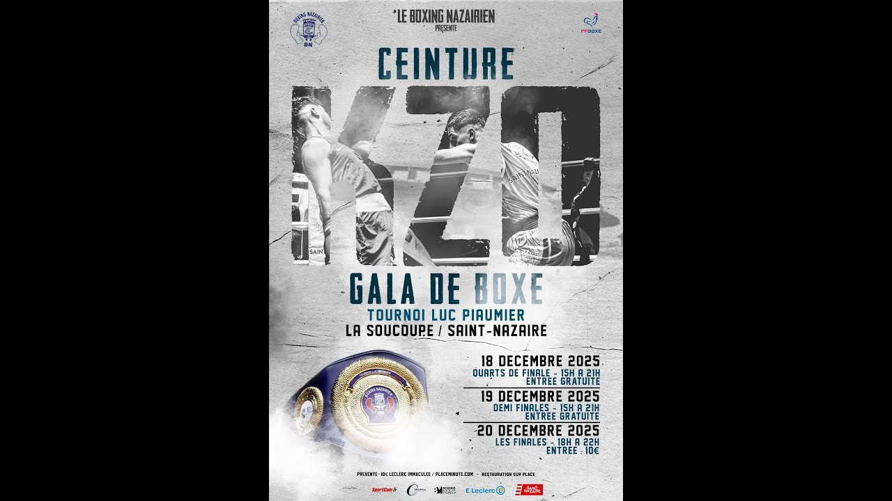 En Live sur BOXINGMAGTV 105 boxeurs participent au tournoi Luc Piaumier Ceintures KZO sur 3 jours