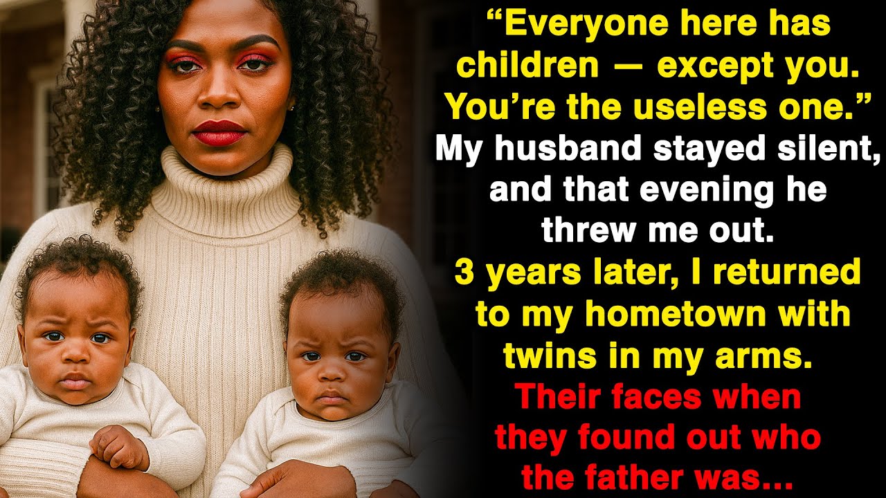 My husband left me for being childless — I returned with twins and no one expected their father…