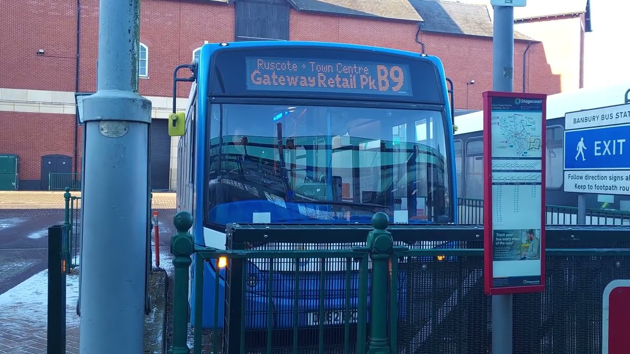 Stagecoach B9, 200 and B10 Departing Banbury bus station 05/01/26 (4K)