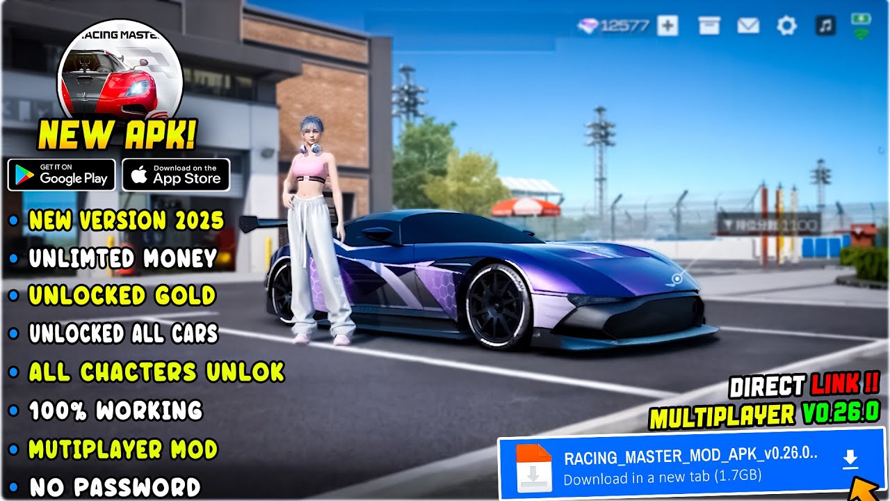 🔥 Racing Master Mod APK v0.26.0 (2025 Update) &mdash; Unlimited Money, Gems & All Cars!