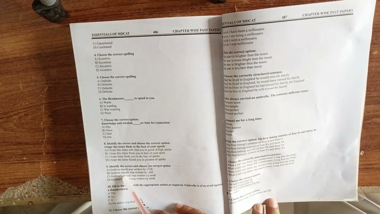 past paper of 2020 entry test english portion #subscribers #exam #mdcatpastpapers #education