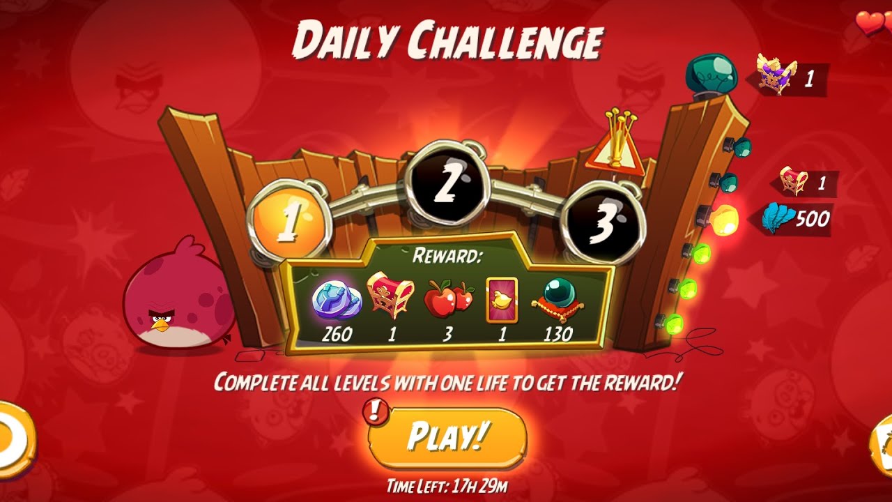 Angry Birds 2 AB2 Daily Challenge 3-3-4 Rooms
