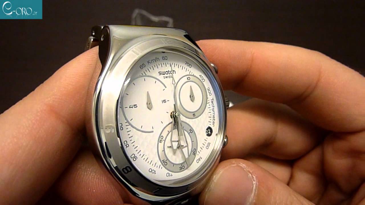 SWATCH Oblique End White Men's Watch YCS550G - E-oro.gr
