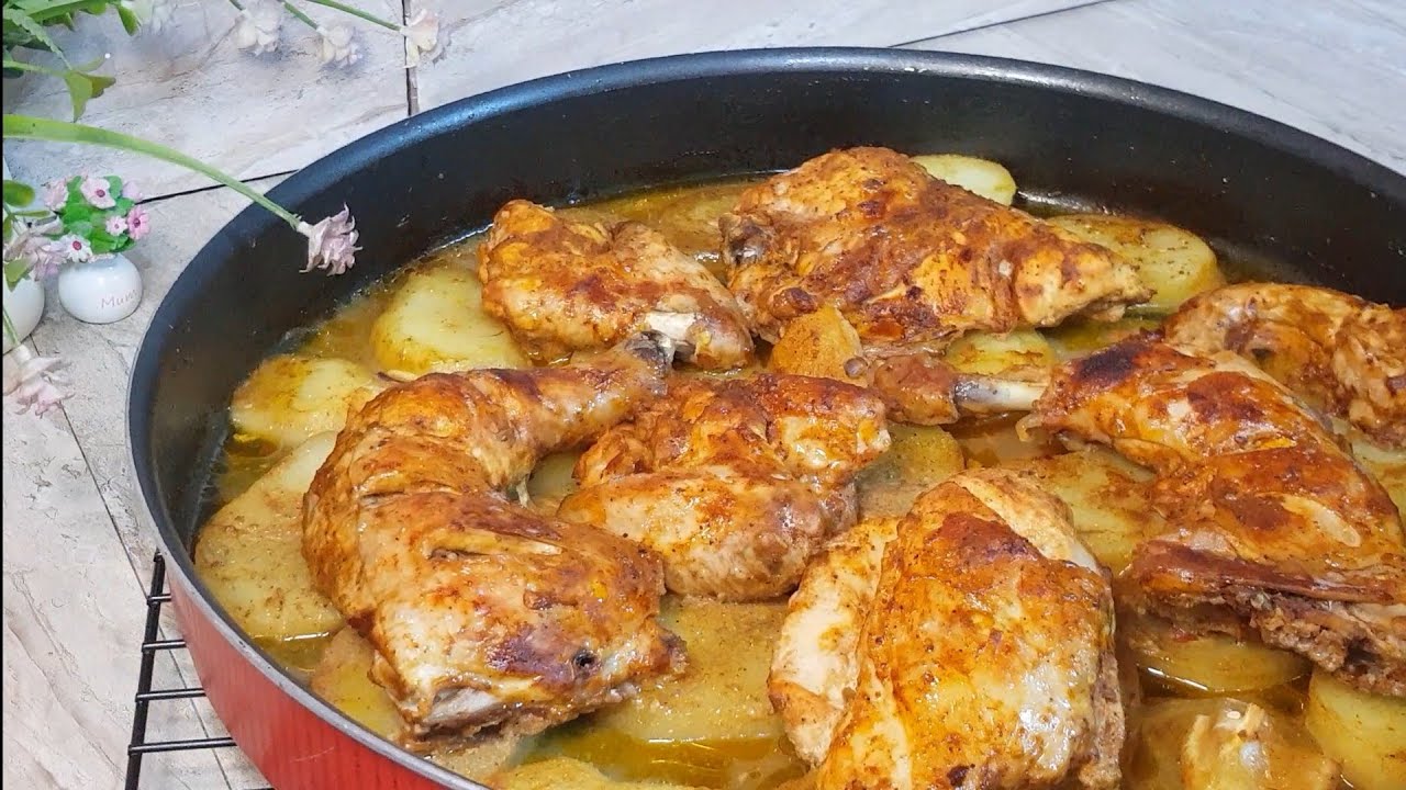صينية البطاطا و الدجاج من اطيب الوصفات السهلة و الشهية potato tray with chicken