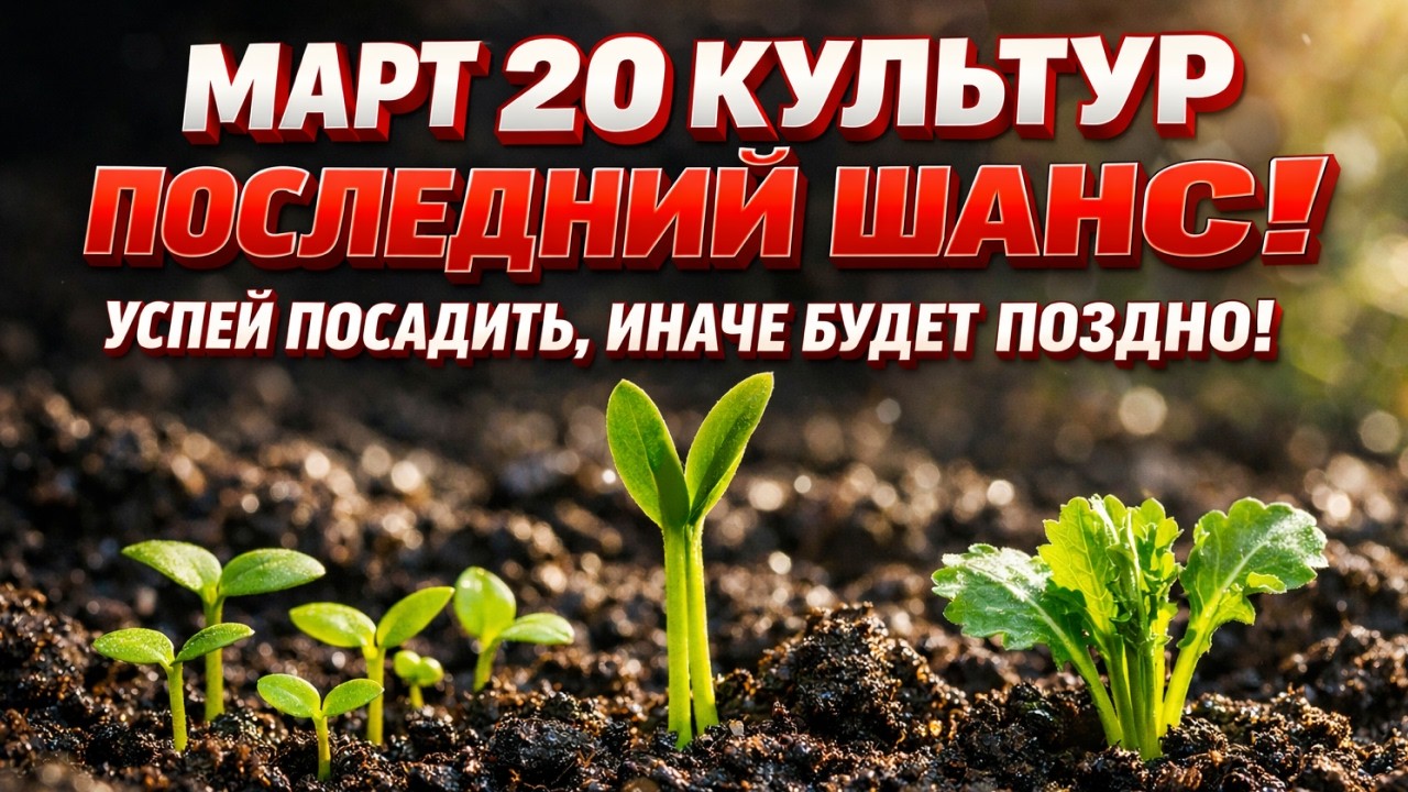 20 КУЛЬТУР, КОТОРЫЕ НУЖНО ПОСЕЯТЬ В МАРТЕ! ПОТОМ БУДЕТ СЛИШКОМ ПОЗДНО!