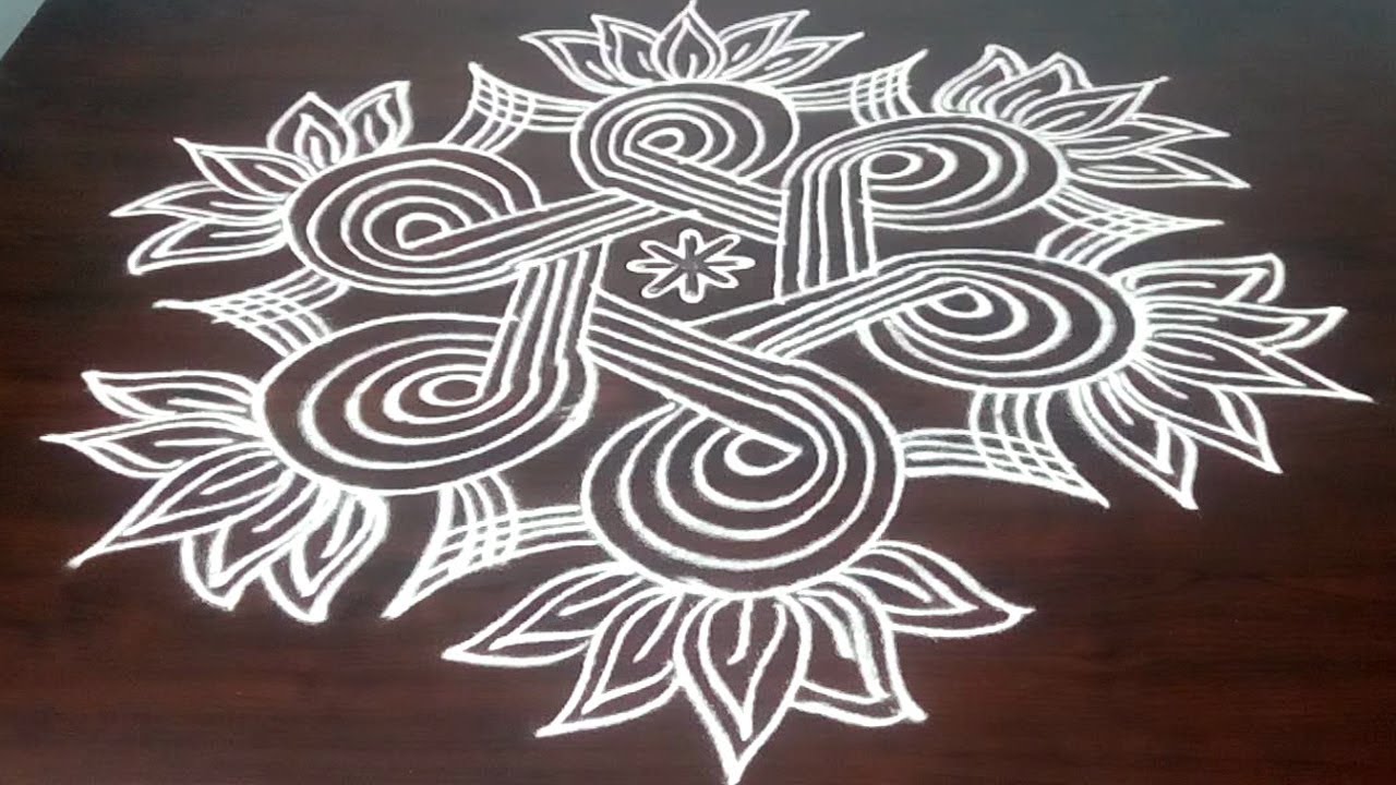 New Margazhi Kolam Design 5 x 3  DOTS ||  Easy Margazhai || Simple Margazhi  2018 || Fashion World
