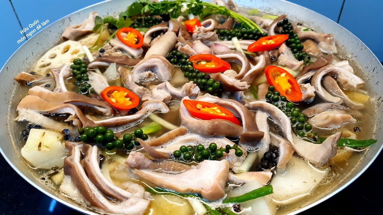 cách nấu LẨU BAO TỬ HẦM TIÊU XANH nóng hỏi thơm ngon đậm đà - Hữu Quốc món ngon dễ làm