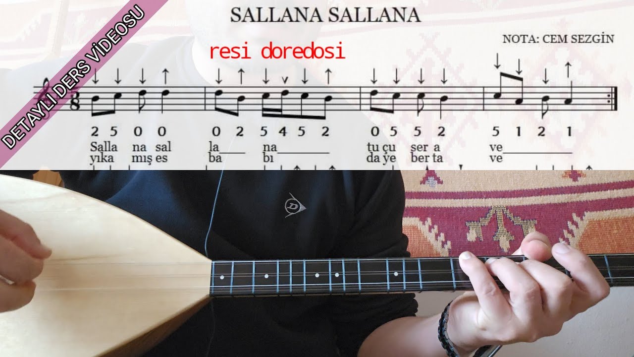 SALLANA SALLANA (YABANCI DEĞİLEM) solfej bağlama dersi