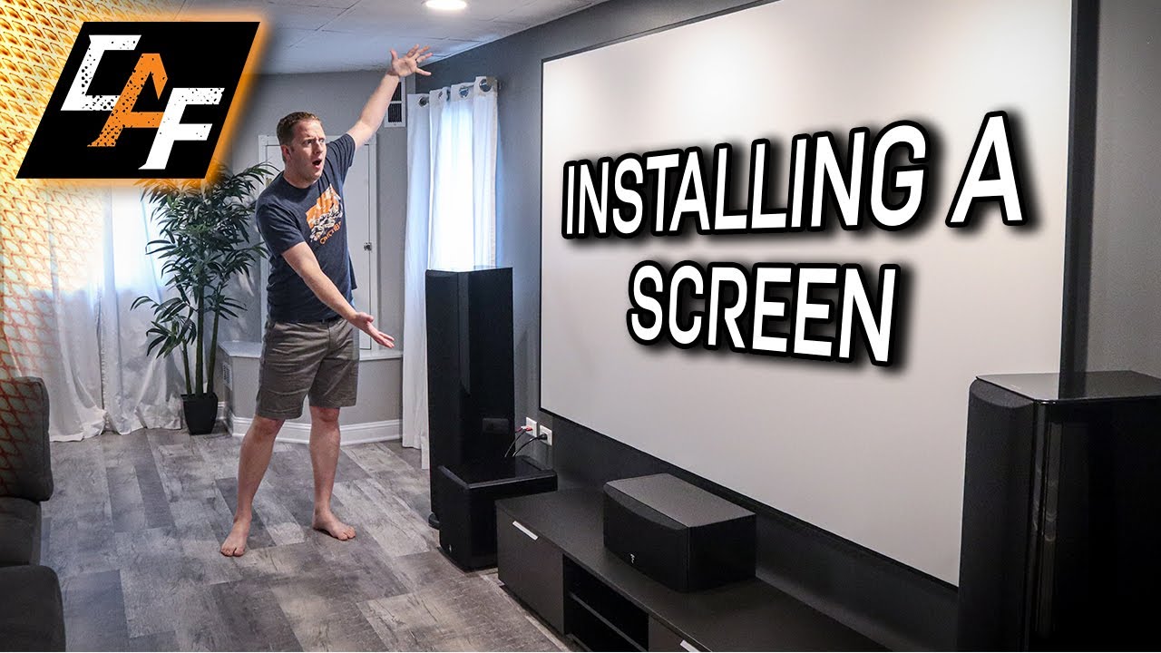 Can YOU Install a BIG Projector Screen? How to build and Install!