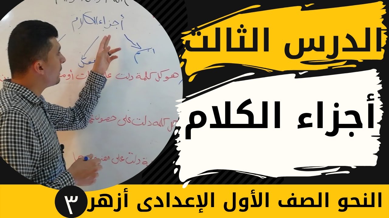 #شرح (أجزاء الكلام) الصف الأول الاعدادى الأزهرى#عبدالله عبدالصانع2024